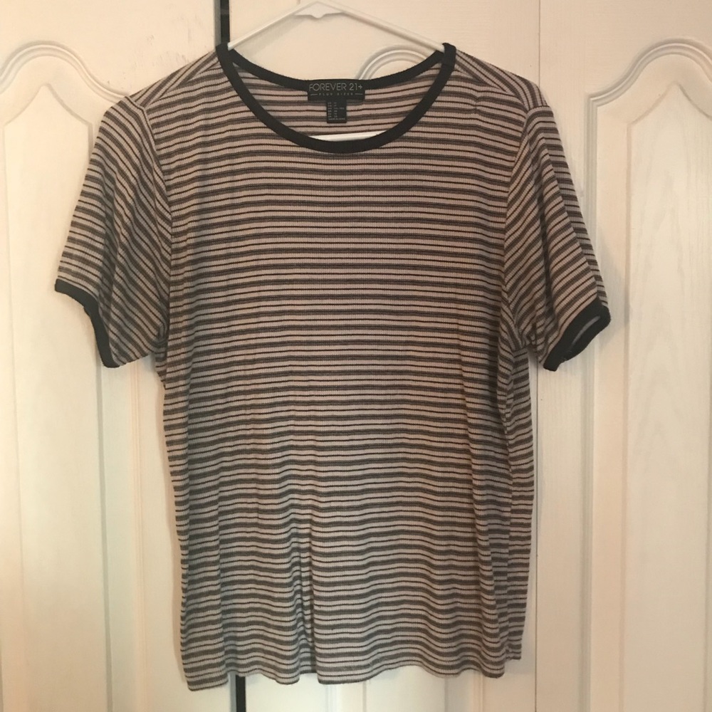 Light pink and black striped shirt